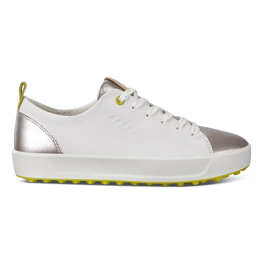 Womens Golf Shoes - ECCO Soft - White - 3457OBKNE